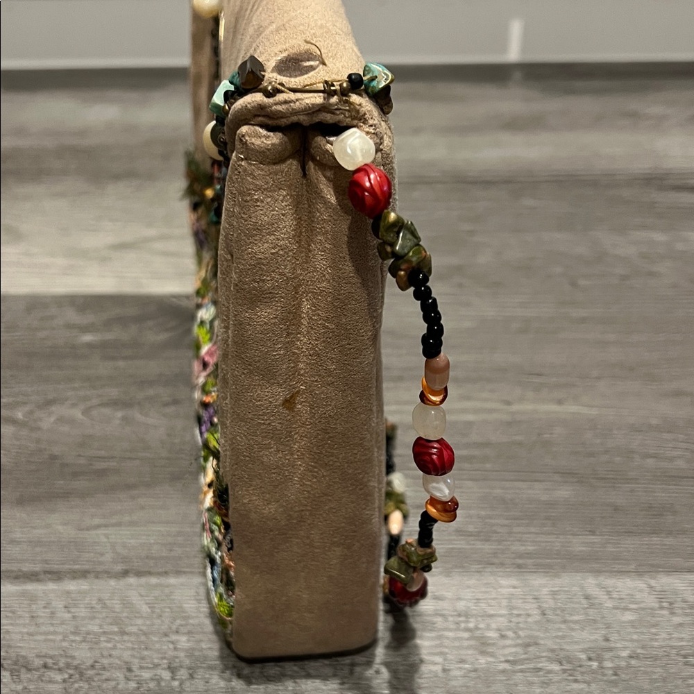 Mary Frances Embroidered and Beaded Suede Shoulder Bag - Picture 10 of 11